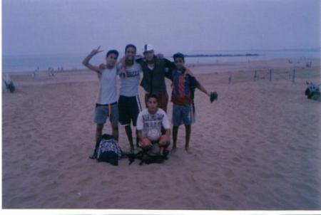 moi et mes pot a la plage